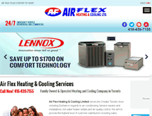 Tablet Screenshot of airflexltd.com